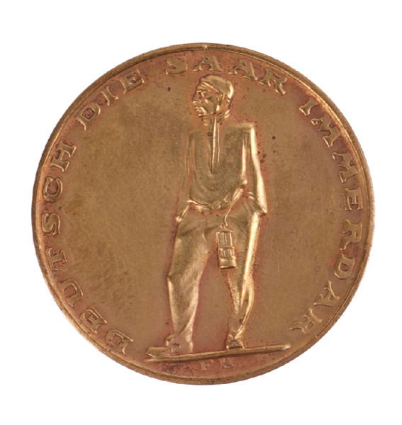 Medaille "Deutsch ist de Saar" 1935 in Bronze
