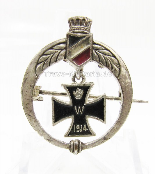 Patriotische Brosche 1. Weltkrieg 1914