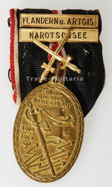 Kyffhäuser-Denkmünze für 1914-1918 mit 2 Gefechtsspangen