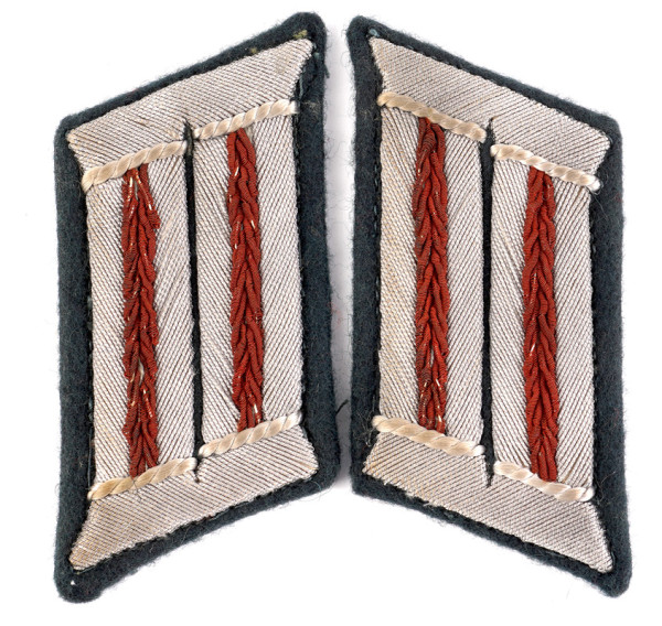 Wehrmacht Heer Paar Kragenspiegel für Offiziere der Artillerie