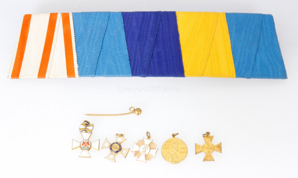 5er Ordensschnalle und Miniaturen Preußen und Württemberg