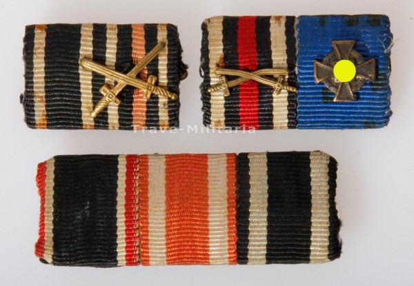 3x Bandspange 1. Weltkrieg