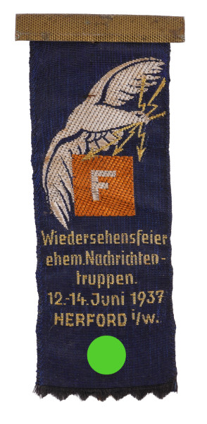 Teilnehmerabzeichen Wiedersehensfeier ehem. Nachrichtentruppen 1937