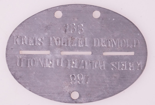 Erkennungsmarke Kreis Polizei Detmold 166