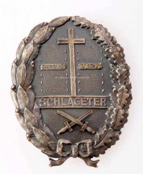 Schlageter Schild mit Spange Spartakus