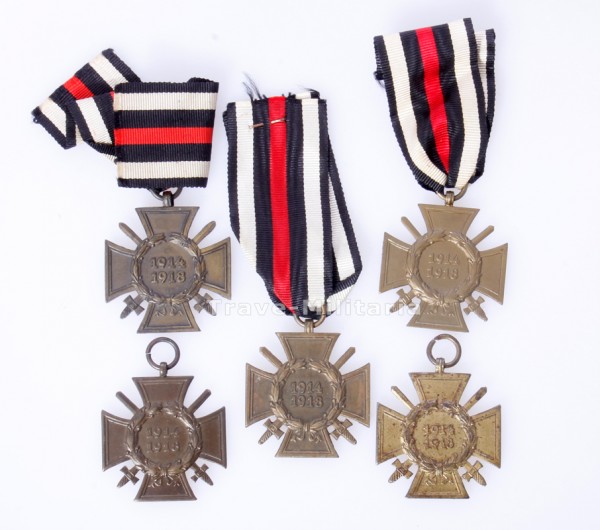 5x Ehrenkreuz für Frontkämpfer