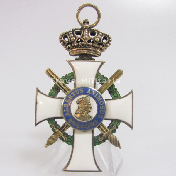 Sachsen Albrechtsorden Ritterkreuz 1. Klasse mit Schwertern und Krone