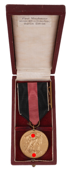 Medaille zur Erinnerung an den 1.Oktober mit Spange im Etui