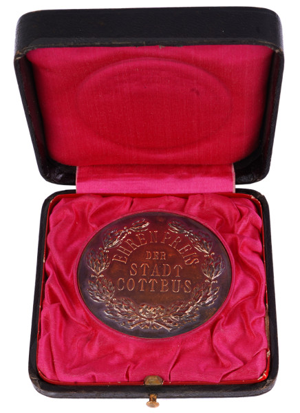 Ehrenpreis der Stadt Cottbus 1901 im Etui