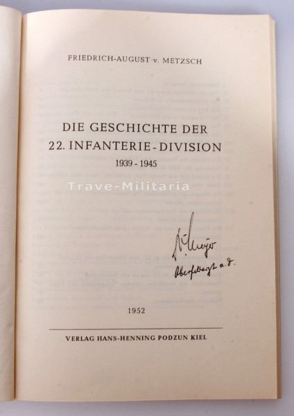 Buch ,,Die Geschichte der 22. InfanterieDivision
