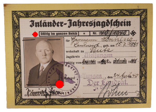 Inländer-Jahresjagdschein Sinning