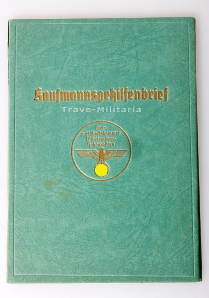 Kaufmannsgehilfenbrief Gauwirtschaftskammer Württemberg Hohenzollern