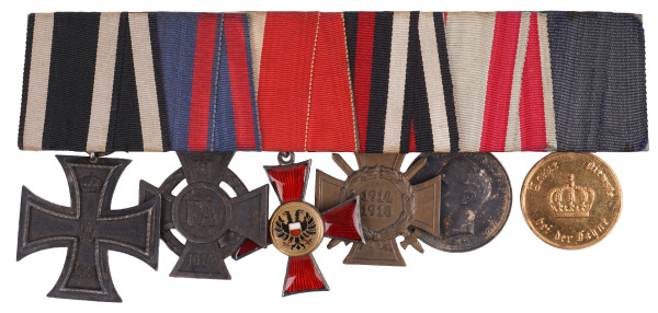 6er Ordensspange Oldenburg, Lübeck, Hessen und Preußen