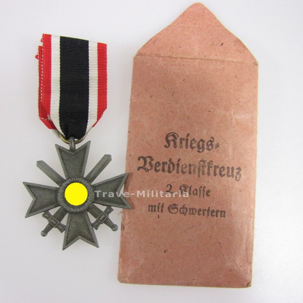 Kriegsverdienstkreuz 2. Klasse mit Schwertern mit Tüte Hersteller 55