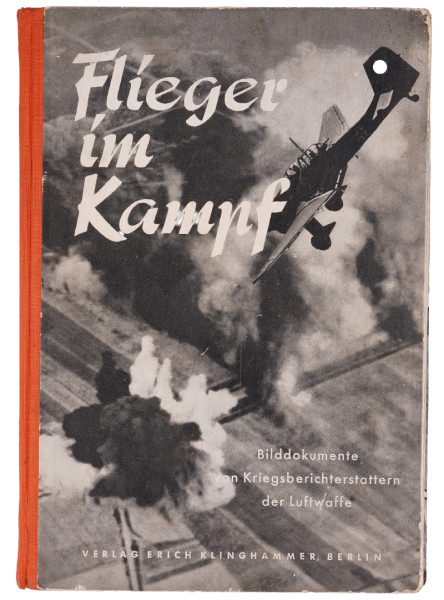 Buch "Flieger im Kampf" 1939 mit Widmung Major