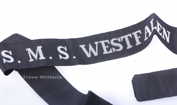 Kaiserliche Marine Mützenband "S.M.S. Westfalen"