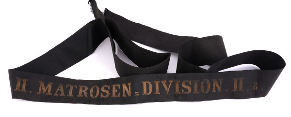 Kaiserliche Marine Mützenband "8. 2. Matrosen-Division 2. 8."