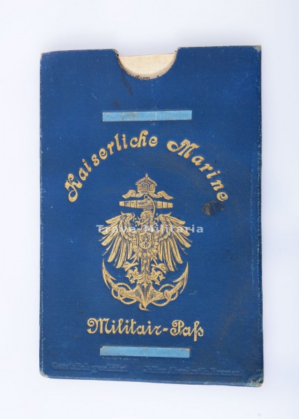 Kaiserliche Marine - Militärpass mit Hülle