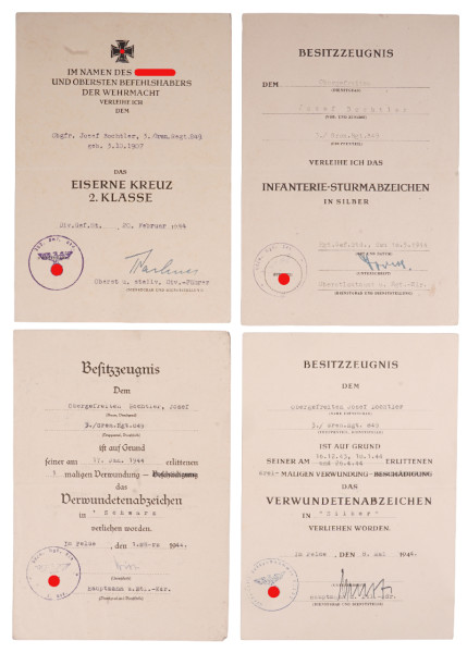 Urkundengruppe Bochtler Gren. Rgt. 849