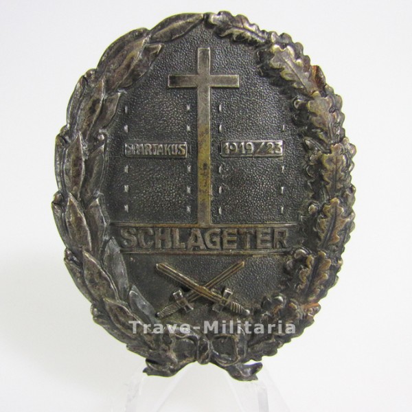 Schlageterschild ovale Form für Kämpfer Spartakus 1919/23