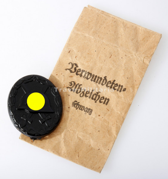 Verwundetenabzeichen in Schwarz mit Tüte 1939