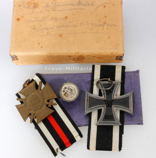 Karton mit EK2 1914 und FEK