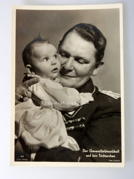 Postkarte ``Der Generalfeldmarschall und sein Töchterchen´´
