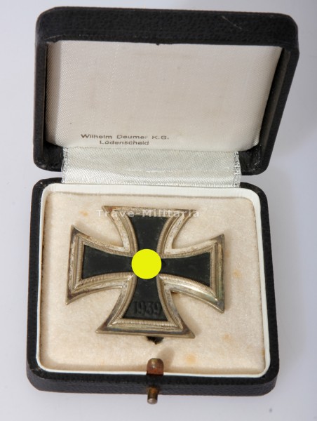 Eisernes Kreuz 1. Klasse 1939 im Verleihungsetui