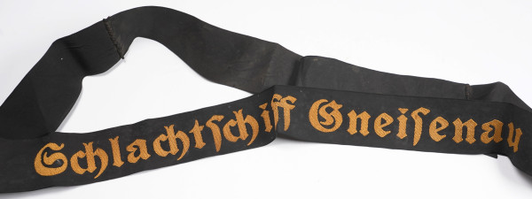 Kriegsmarine Mützenband "Schlachtschiff Greisenau"