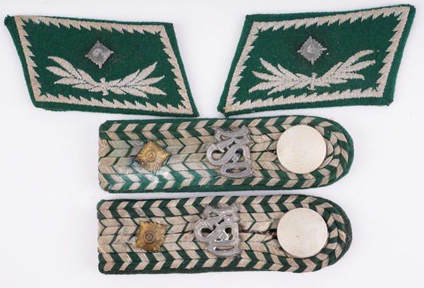 Reichsfinanzverwaltung Zollgrenzschutz Kragenspiegel u. Schulterklappen Zollinspektor