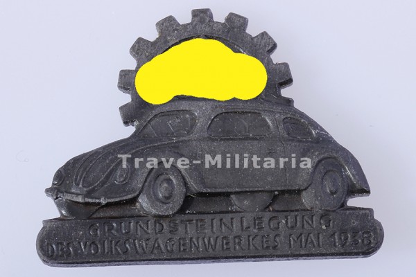 Abzeichen Grundsteinlegung VW Werk 1938 - selten