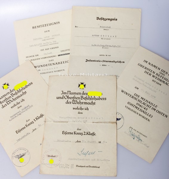 Urkundengruppe Stötzel s.Gr.W.Zug/ Gr.Rgt.552