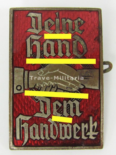 Abzeichen "Deine Hand dem Handwerk"