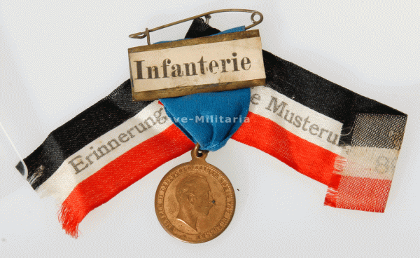Preußen Musterungsabzeichen Infanterie 1898
