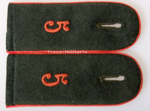 Wehrmacht Heer Paar Schulterklappen für Mannschaften Panzer- Abwehr- Abt. 5