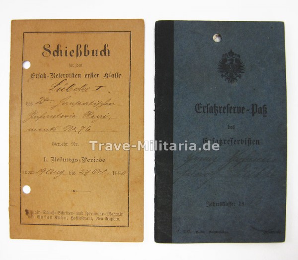 Schießbuch und Ersatzreserve-Paß I.R. 76