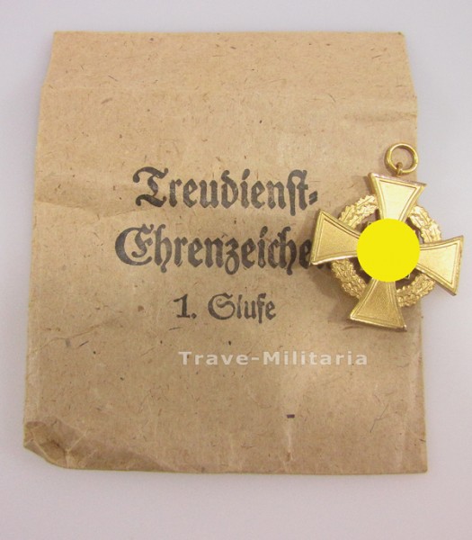 Treuedienstehrenzeichen 1. Stufe 40 Jahre mit Verleihtüte