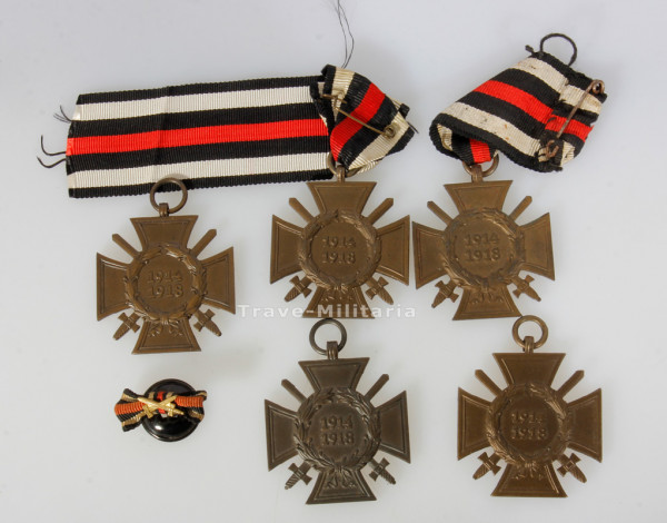 5x Ehrenkreuz für Frontkämpfer