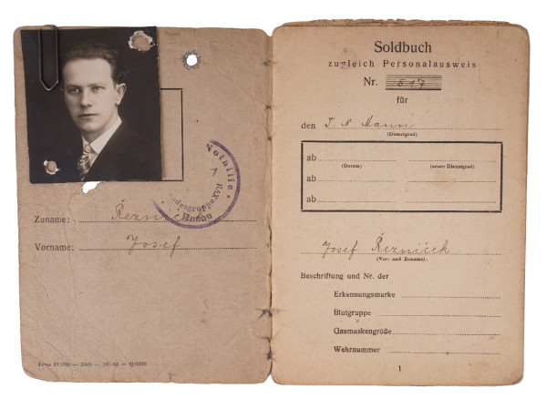 Soldbuch für TN-Mann Reznicek TeNo Landesgruppe XVII. Donau