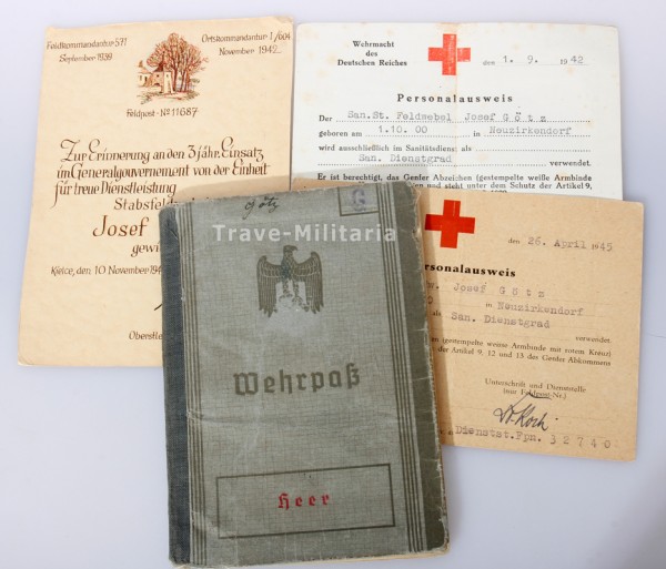 Wehrpass Götz - Ortskommandantur