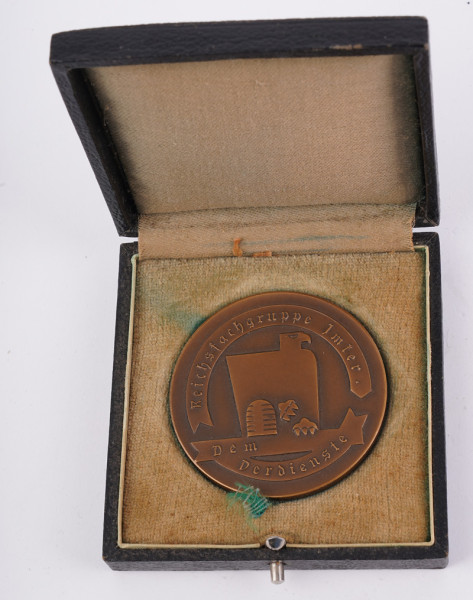 Reichsfachgruppe Imker-Verdienstmedaille im Etui Lübeck 1935