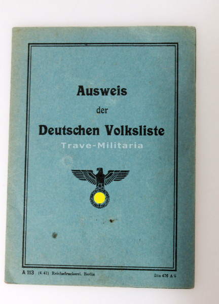 Ausweis der Deutschen Volksliste Charlotte Völpel
