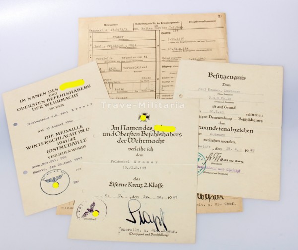 Urkundengruppe Kramer I.R. 117 111.Inf.Div.