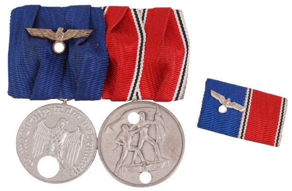 2er Ordensspange WH-Dienstauszeichnung u. Österreichanschlußmedaille