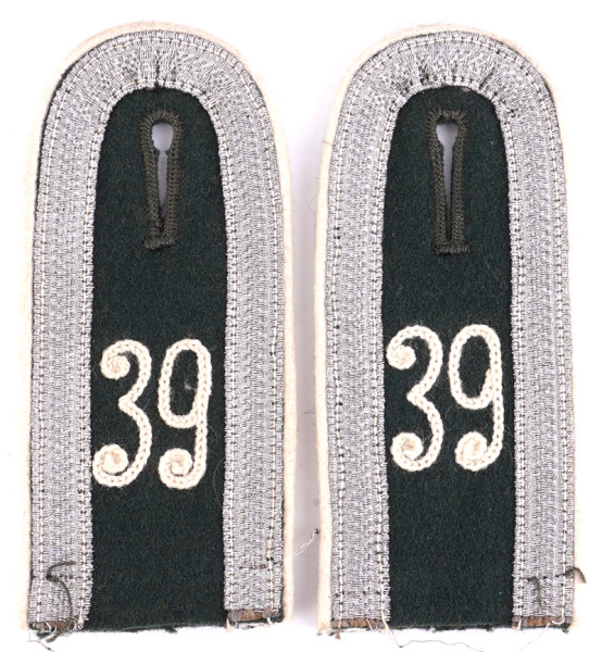 Wehrmacht Heer Paar Schulterklappen Unteroffizier im Infanterie-Regiment 39