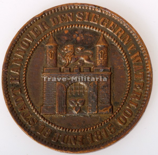 Hannover Medaille zur 50. Jubelfeier 1865 über den Sieg bei Waterloo