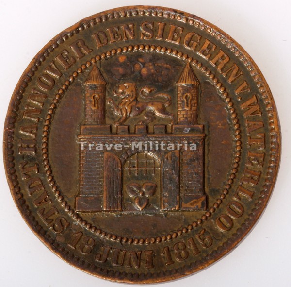 Hannover Medaille zur 50. Jubelfeier 1865 über den Sieg bei Waterloo
