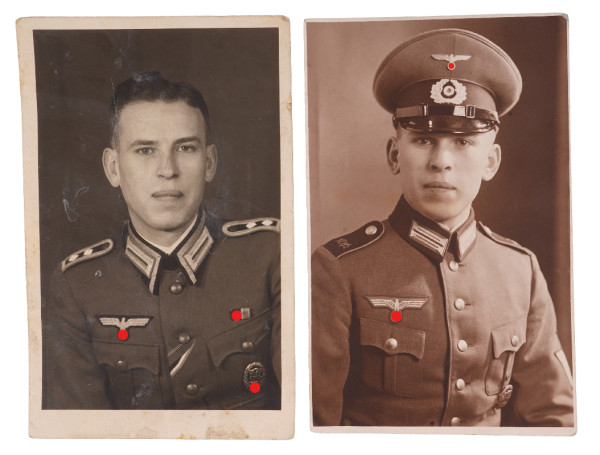 2 Portraitfotos eines Soldaten