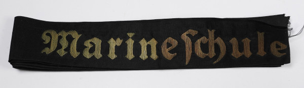 Kriegsmarine Mützenband "Marineschule Friedrichsort"