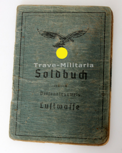 Soldbuch Graff Flak Rgt. 138, San-Komp 18. LW. Feld-Division